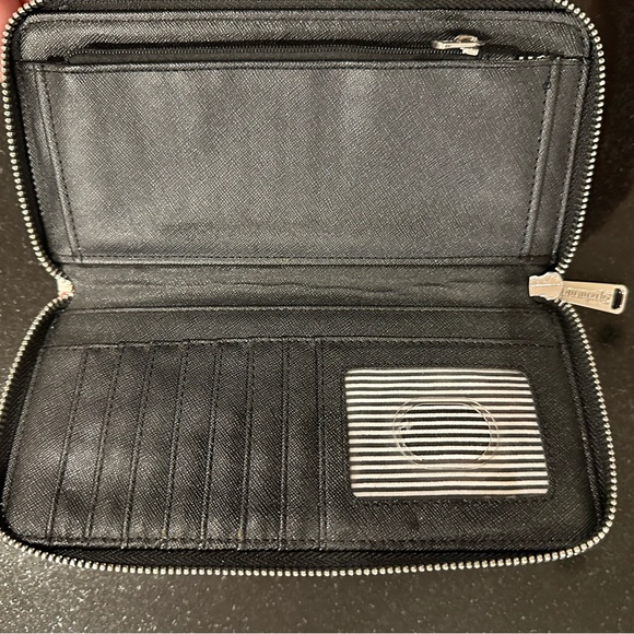 Disney Parks Loungefly Black and White Striped Wallet - Picture 2 of 3